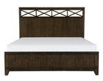Griggs Dark Brown Wood Cal King Panel Bed (Oversized)
