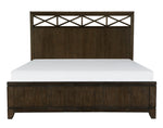 Griggs Dark Brown Wood Queen Panel Bed