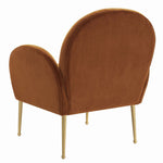 Gwen Cognac Velvet Accent Chair