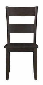 Haddie 2 Distressed Walnut Wood Side Chairs