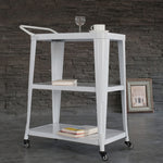 Harold White Metal 3-Tiers Serving Cart