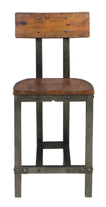 Holverson 2 Rustic Brown Wood Counter Height Chairs