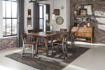 Holverson 2 Rustic Brown Wood Counter Height Chairs