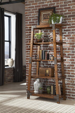 Holverson Rustic Brown Wood Bookcase with 4 Shelves