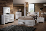 Ireland White Wood Full Bookcase Bed