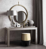 Jadra Contemporary Black & Gold Metal Stool