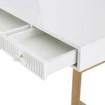 Janie White Lacquer Wood Desk