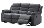 Jim 2-Pc Gray Fabric Manual Recliner Sofa Set