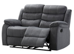 Jim 2-Pc Gray Fabric Manual Recliner Sofa Set