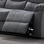 Jim 2-Pc Gray Fabric Manual Recliner Sofa Set