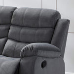 Jim 3-Pc Gray Fabric Manual Recliner Sofa Set