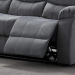 Jim 3-Pc Gray Fabric Manual Recliner Sofa Set