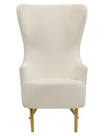 Julia Cream Velvet Wingback Accent Chair