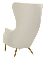 Julia Cream Velvet Wingback Accent Chair