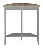 Justino Gray Oak & Gray Wood Console Table with Bottom Shelf