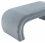 Kenya Sea Blue Velvet Waterfall Style Bench