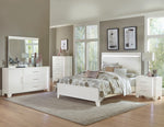 Kerren High Gloss White Wood 5-Drawer Chest