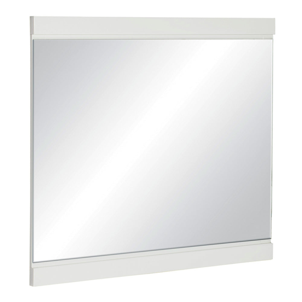 Kerren High Gloss White Wood Frame Dresser Mirror