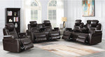 Korbach Espresso Faux Leather 2xPower Recliner Loveseat