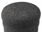 Ladder Contemporary Black Tweed Ottoman