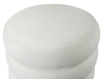 Ladder Contemporary Cream Velvet Ottoman