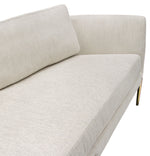 Lane Light Cream Fabric Sofa (Oversized) w/Curved Back