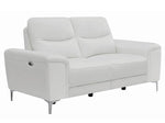 Largo 3-Pc White Leather/Vinyl Power Recliner Sofa Set