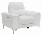 Largo 3-Pc White Leather/Vinyl Power Recliner Sofa Set