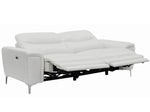 Largo White Leather/Vinyl 2-Seat Power Recliner Sofa