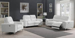 Largo White Leather/Vinyl 2-Seat Power Recliner Sofa