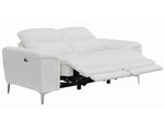 Largo White Leather/Vinyl Power Recliner Loveseat