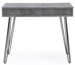 Laurel Grey Wood/Metal 2-Drawer Desk