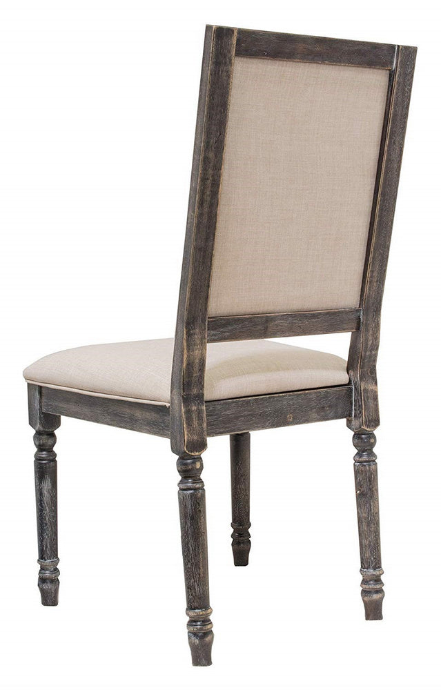 Lisa 2 Taupe Fabric/Wood Side Chairs