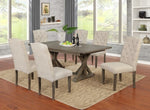 Mazikeen 7-Pc Beige Wood Dining Table Set