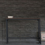 Logan Brown & Black Wood/Metal Rectangular Bar Table