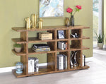 Loretta Contemporary Antique Nutmeg Wood Open Bookcase