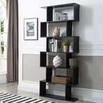 Luke Black Wood Staggered Bookcase