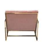 Luxe Blush Pink Velvet Fabric Accent Chair