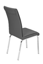Beverley 2 Gray Faux Leather/Metal Side Chairs