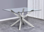 Beverley 5-Pc White Square Dining Table Set