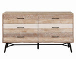 Marlow Rough Sawn Multi Wood 6-Drawer Dresser