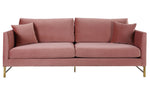 Massi Rose Velvet 2-Seat Sofa