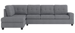 Maston 2-Pc Dark Gray Fabric Reversible Sectional Sofa