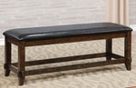 Meagan Brown Cherry/Espresso Leatherette Bench