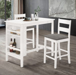 Melba 3-Pc White Counter Height Table Set