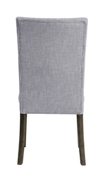 Merel 2 Gray Fabric/Gray Oak Finish Wood Side Chairs