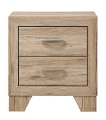 Miquell Rustic Natural Finish Wood 2-Drawer Nightstand