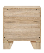 Miquell Rustic Natural Finish Wood 2-Drawer Nightstand