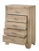 Miquell Rustic Natural Finish Wood 5-Drawer Chest