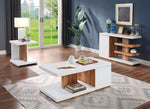 Moa White/Natural Tone Wood Sofa Table